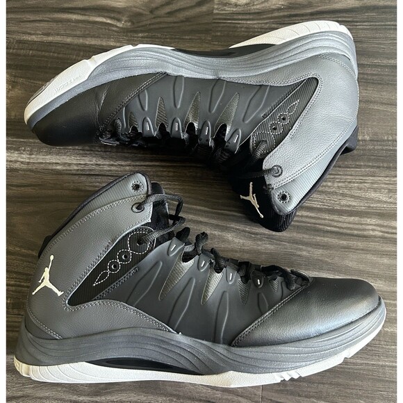 NEW JORDAN 2013 MEN\'S PRIME FLY BLACK WHITE DARK GREY BASKETBALL SHOES Sz 13 main image 7